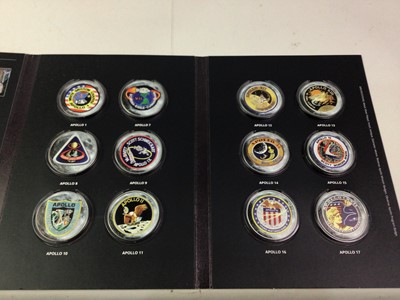 Lot 784 - THE APOLLO MISSIONS SILVER PLATED MEDAL COLLECTION