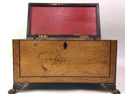 Lot 771 - BURR MAPLE TEA CADDY