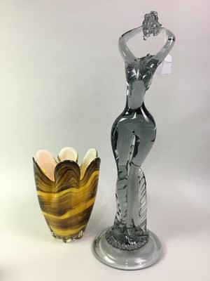 Lot 805 - ITALIAN GLASS FIGURE OF A NUDE FEMALE