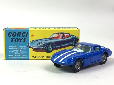 Lot 19 - CORGI TOYS MARCOS 1800 G.T. WITH VOLVO ENGINE
