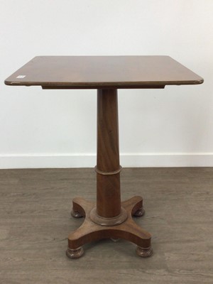 Lot 813 - MAHOGANY TILT TOP TEA TABLE