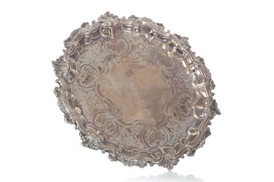 Lot 793 - GEORGE II SILVER CIRCULAR WAITER