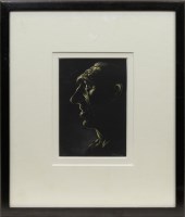 Lot 79 - * PETER HOWSON OBE, HEAD STUDY 4 pastel on...