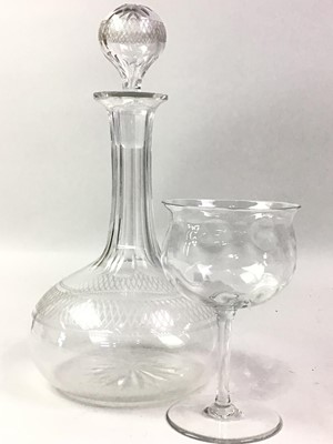 Lot 822 - VICTORIAN GLASS DECANTER