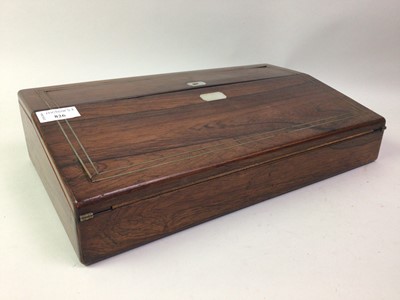 Lot 826 - ROSEWOOD WRITING SLOPE