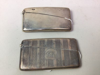 Lot 828 - TWO SILVER CARD CASES