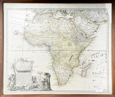 Lot 2 - JOHANN MATTHIAS HASE (GERMAN, 1684-1742), MAP OF AFRICA