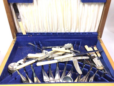 Lot 856 - TWO CANTEENS OF SILVER PLATED CUTLERY