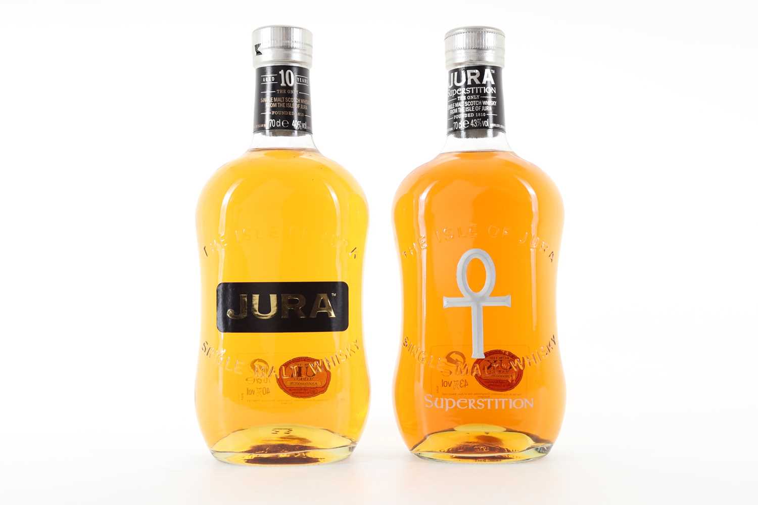 Lot 272 - JURA 10 YEAR OLD AND SUPERSTITION