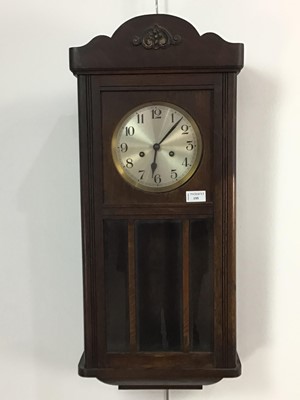 Lot 195 - EDWARDIAN WALL CLOCK