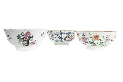 Lot 1203 - GROUP OF 18TH CENTURY CHINESE FAMILLE ROSE BOWLS