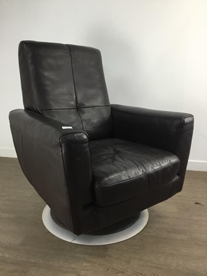 Lot 96 - LEATHER SWIVEL CHAIR
