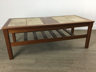 Lot 107 - TILE TOPPED COFFEE TABLE