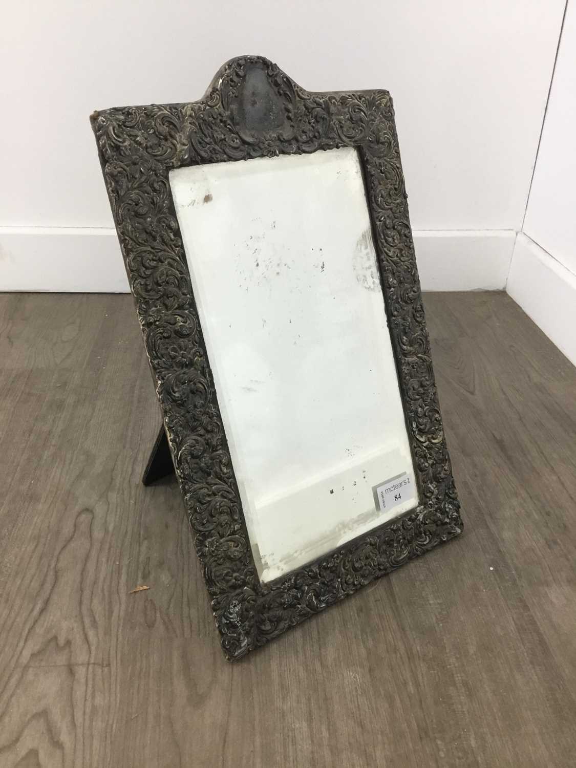Lot 84 - SILVER TABLE MIRROR