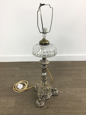 Lot 80 - SILVER PLATED TABLE LAMP
