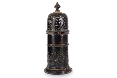 Lot 796 - VICTORIAN SILVER 'LIGHTHOUSE' SUGAR CASTER