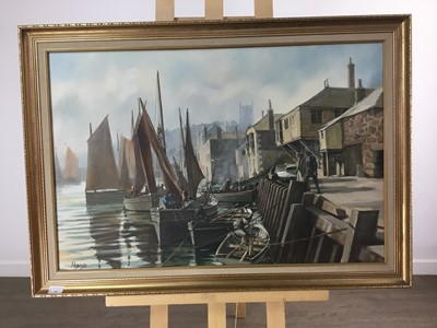 Lot 156 - BRITISH SCHOOL, HARBOUR SCENE