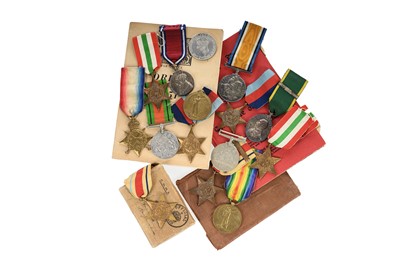 Lot 7 - WWI AND II, GROUP OF SERVICE AND CAMPAIGN MEDALS