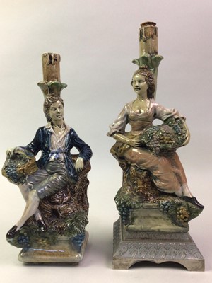 Lot 270 - PAIR OF ITALIAN CANDLESTICKS