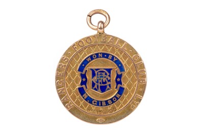 Lot 1658 - NEIL 'NEILLY' GIBSON OF RANGERS F.C., SCOTTISH LEAGUE CHAMPIONSHIP GOLD MEDAL