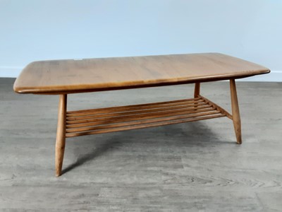 Lot 397 - ERCOL, WINDSOR MODEL 459 ELM AND BEECH COFFEE TABLE