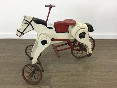 Lot 194 - VINTAGE WOODEN RIDE ON HORSE