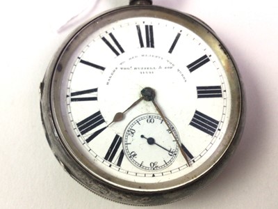 Lot 201 - LATE VICTORIAN SILVER CASED POCKET WATCH