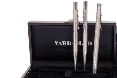 Lot 805 - YARD-O-LEAD SILVER THREE PEN SET