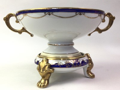 Lot 407 - NORITAKE EXPORT PORCELAIN PUNCH BOWL ON STAND