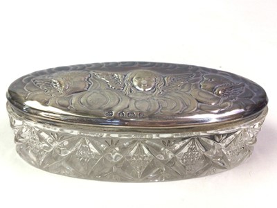 Lot 235 - SILVER LIDDED GLASS DISH