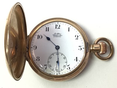 Lot 419 - GOLD PLATED FULL HUNTER POCKET WATCH