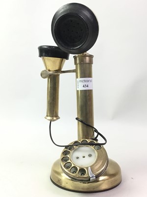 Lot 434 - REPRODUCTION CANDLESTICK TELEPHONE