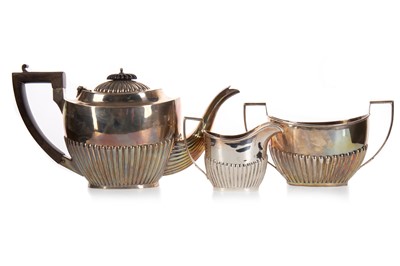 Lot 798 - EDWARDIAN SILVER THREE PIECE TEA SERVICE