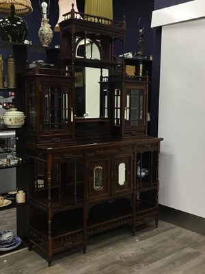 Lot 516 - VICTORIAN ROSEWOOD DISPLAY CABINET