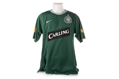 Lot 1727 - BARRY ROBSON OF CELTIC F.C., MATCH PREPARED AWAY JERSEY