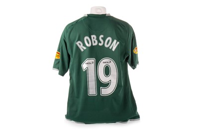 Lot 1727 - BARRY ROBSON OF CELTIC F.C., MATCH PREPARED AWAY JERSEY