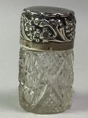 Lot 389 - SILVER TOPPED SCENT BOTTLE