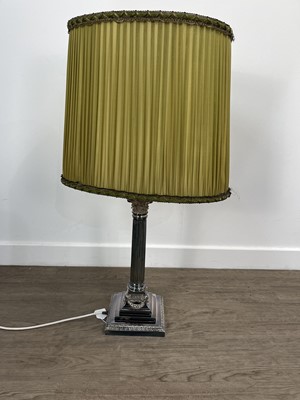 Lot 519 - WHITE METAL TABLE LAMP