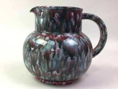 Lot 535 - MARBLED CERAMIC WATER JUG AND OTHERS