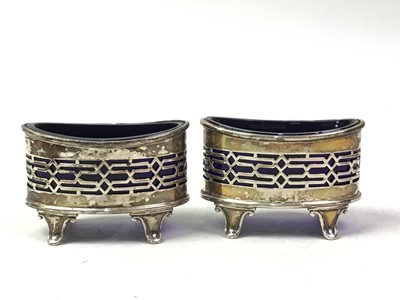 Lot 546 - SILVER PART CONDIMENT SET