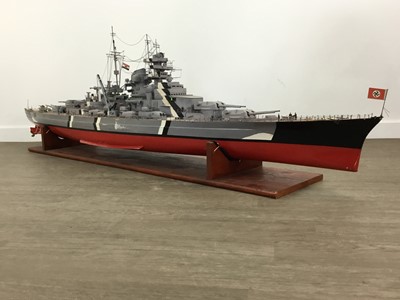 Lot 599 - LARGE MODEL OF A THIRD REICH BATTLESHIP