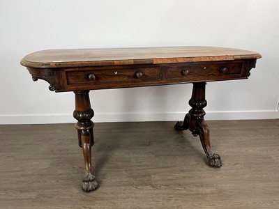 Lot 1444 - WILLIAM IV ROSEWOOD LIBRARY TABLE