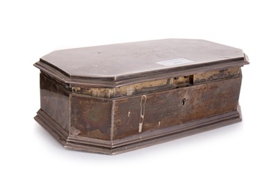 Lot 818 - GEORGE V SILVER JEWELLERY CASKET