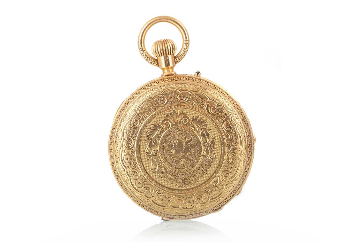 Lot 866 - EIGHTEEN CARAT GOLD FULL HUNTER POCKET WATCH