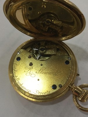 Lot 866 - EIGHTEEN CARAT GOLD FULL HUNTER POCKET WATCH