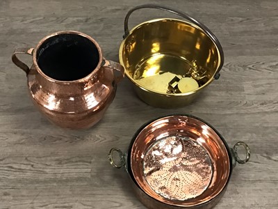 Lot 98 - COPPER AND BRASS BED WARMING PAN