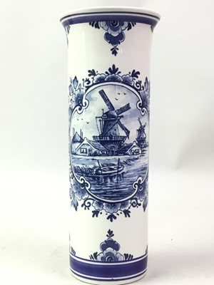 Lot 743 - DUTCH HAND PAINTED VASE