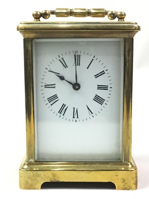 Lot 731 - BRASS CARRIAGE CLOCK