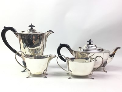 Lot 725 - SILVER PLATED TEA AND COFFEE SERVICE