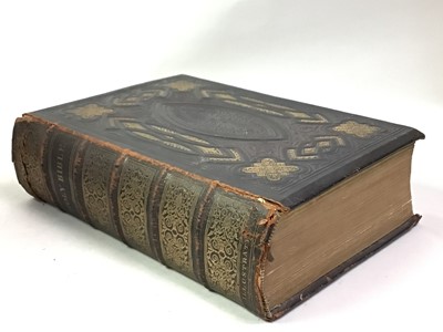 Lot 674 - VICTORIAN FAMILY BIBLE